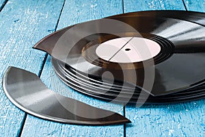 Old vinyl records