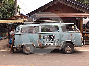 Old Volkswagen van food truck for sale coffee