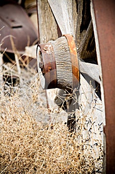 Old wagon wheel