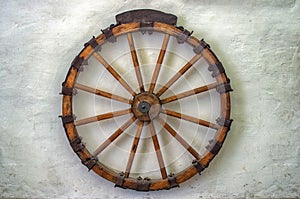 Old wagon wheel