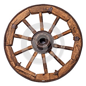 Old wagon wheel