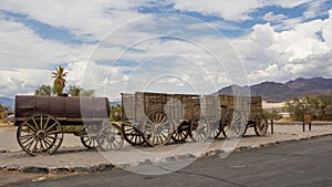 Old wagons in Death Valley National Park USA