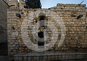 old wall in the alleys of jerusalem