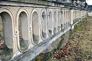 Old wall with arches at park sanssouci
