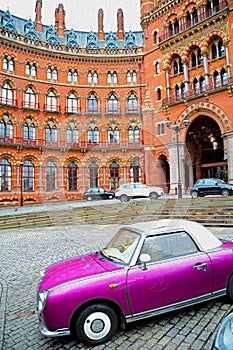 old wall architecture in london england windows and brick exterior