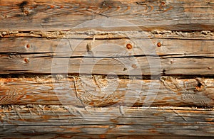 Old wall of blockhouse