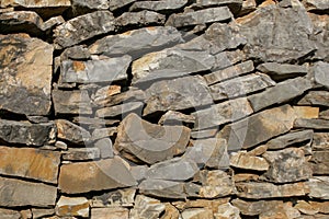 An old wall built of broken stones