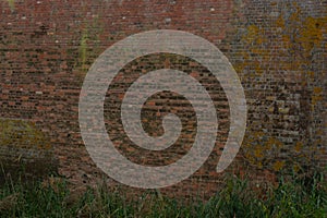 Old wall from the fortress in the german village Doemitz photo