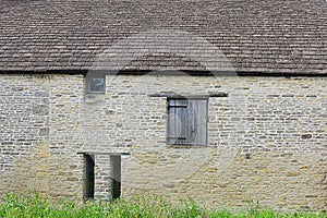 Old wall with hatch / door