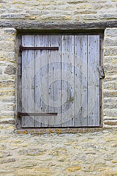 Old wall with hatch / door