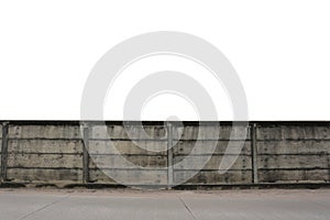 Old wall isolated on white