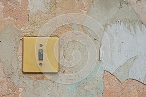 Old wall with light switch