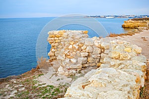 An old wall near the sea