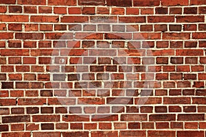 Old wall with red bricks