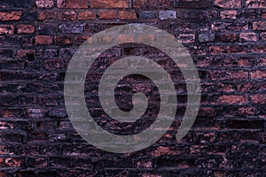 Old wall of red briks, background