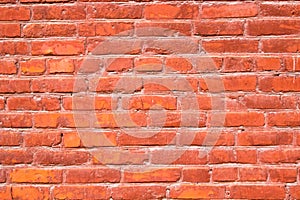 Old wall of red silicate brick background