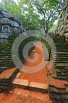 Old wall in Sigiriya Castle