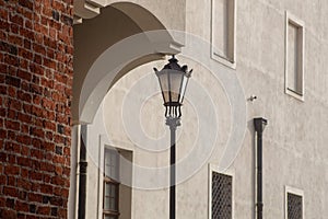 Old wall street lighting, in the old town