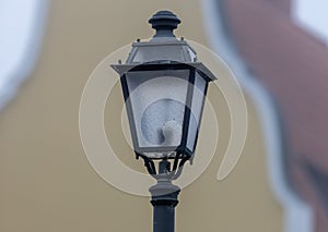 Old wall street lighting, in the old town, Kedainiai, Lithuania