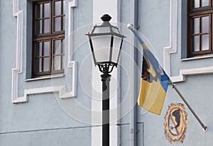 Old wall street lighting, in the old town, Kedainiai, Lithuania