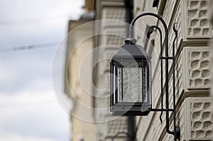 Old wall street lighting in the Old Town of Krakow