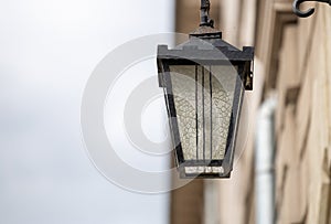 Old wall street lighting in the Old Town of Krakow