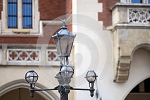 Old wall street lighting in the Old Town of Krakow