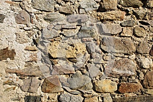Old wall texture and bricks made by stones