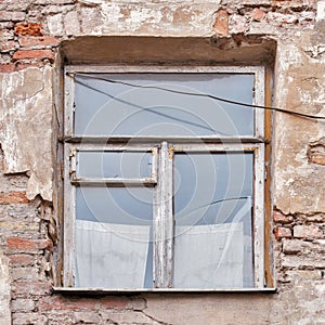 Old wall with window