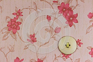 Old wallpaper with light switch