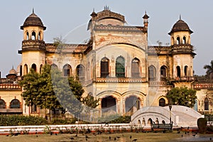 Old walls of building in Mughal architectural style of Lucknow, India.