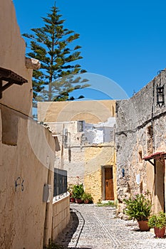 Old walls and street   Old Town, Rhodes