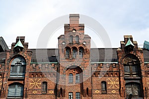 Old warehouse in Hamburg harbor