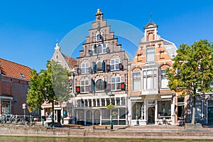 Old warehouse with stepped gable in Alkmaar, Netherlands