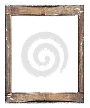 Old Wasted Wooden Frame Isolated