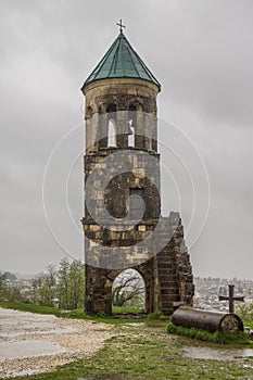 Old watch tower of Gelati Monastery in kutaissi