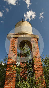 Old Water Deposit on Pillars of Bricks photo