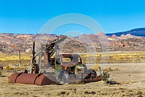 Old Water Drilling Rig in Capital Reef National Park, Utah