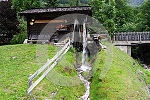 Old water mill in Grosskirchheim, Moelltal.