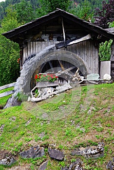 Old water mill in Grosskirchheim, Moelltal.