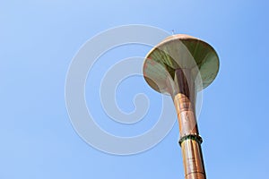 Old water tank with blue sky