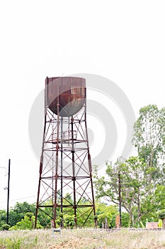 Old water tank for an old steam train