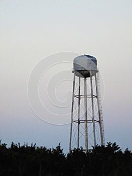 Old Water Tower Against The Sky