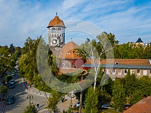 Old water tower city landmark