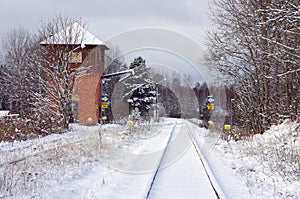 Old water tower near the tracks