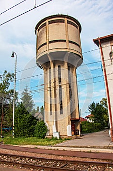 Old water tower of Shurany city in Slovakia