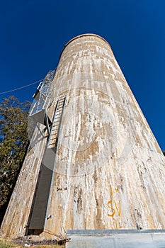 Old water tower with signs of Efflorescence seepage photo