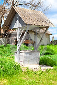 Old water well in village