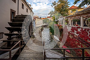 Old Water Wheel at Certovka Canal known as Prague Little Venice - Prague, Czech Republic