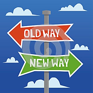 Old Way Versus New Way photo